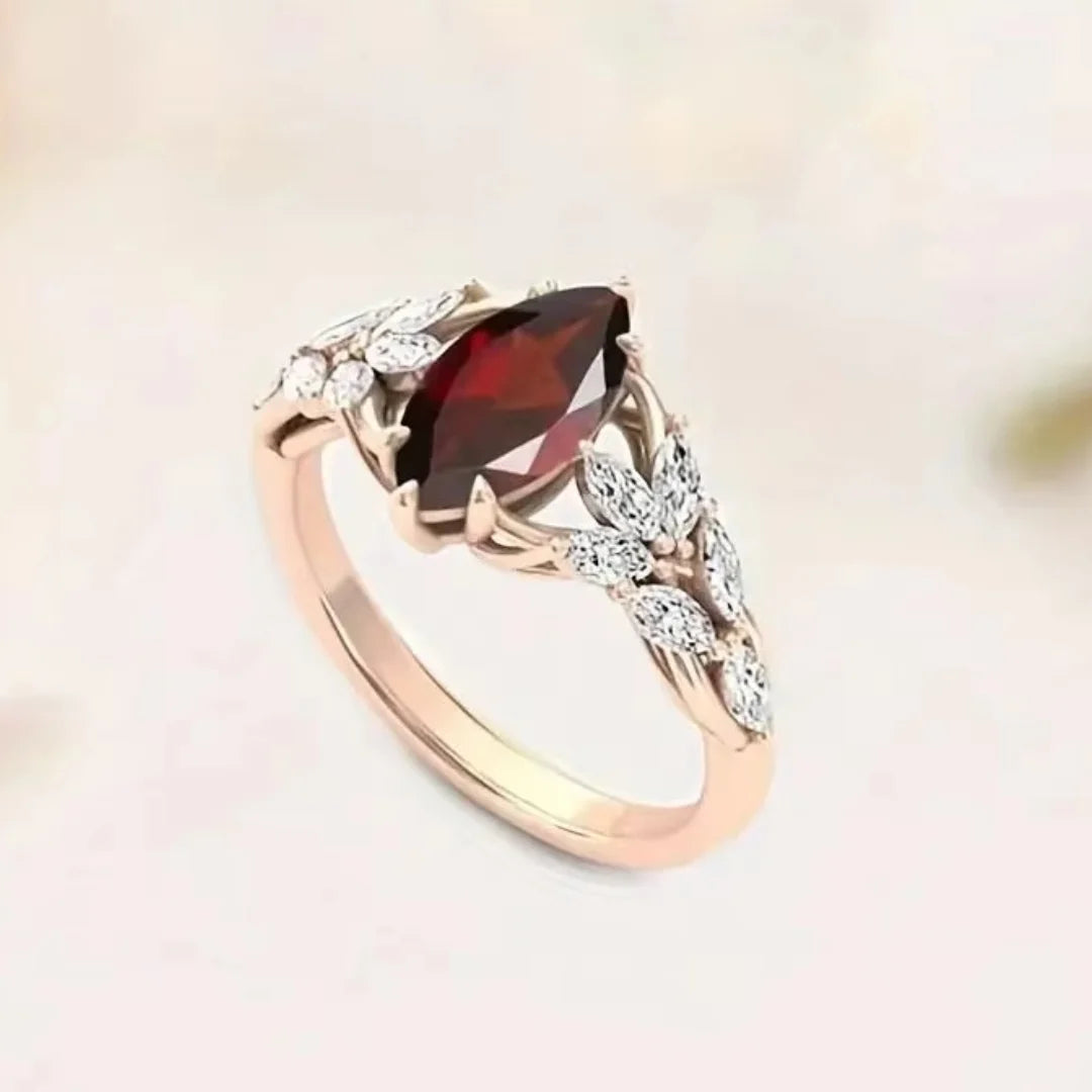 Timeless Garnet Ring