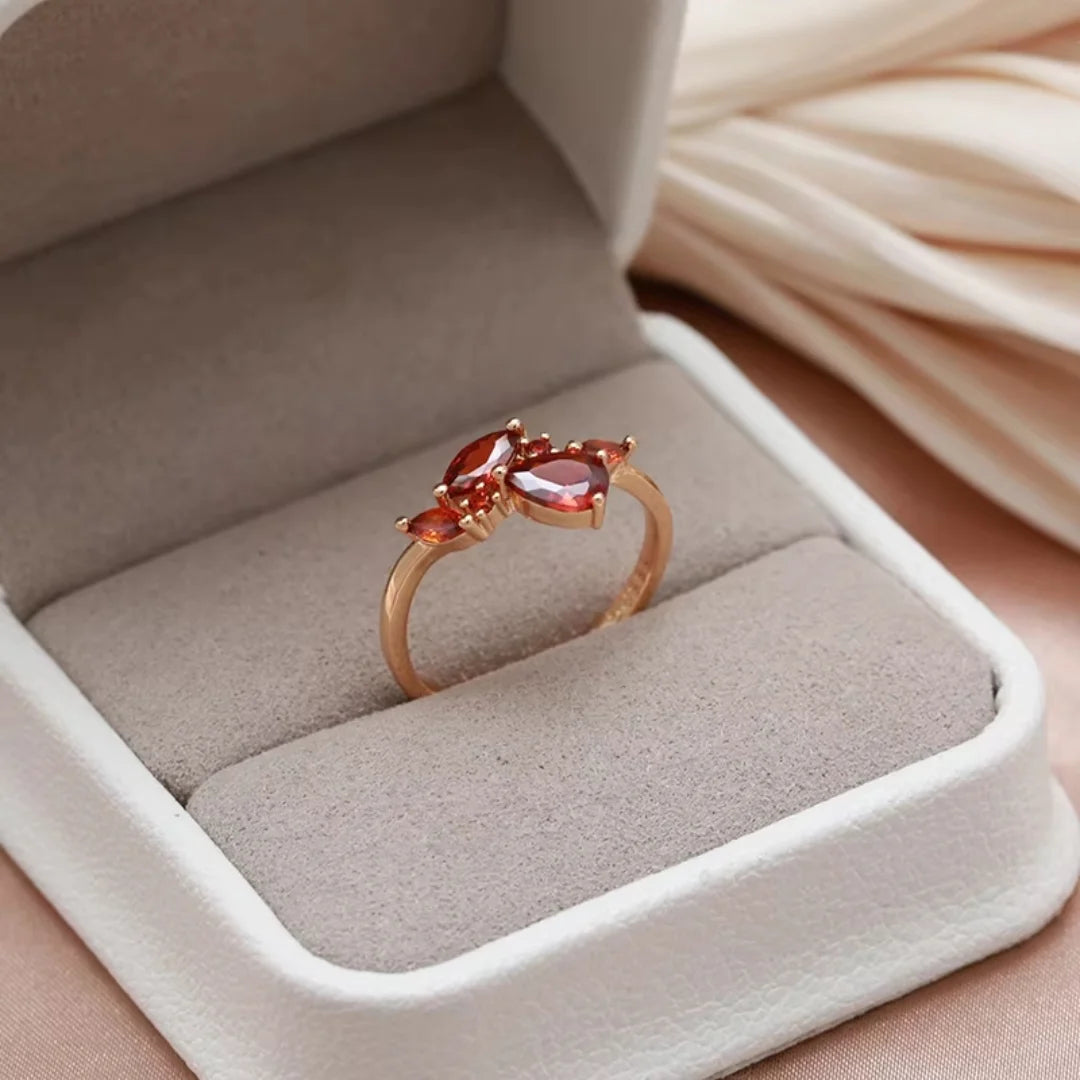 January Garnet Birthstone Ring