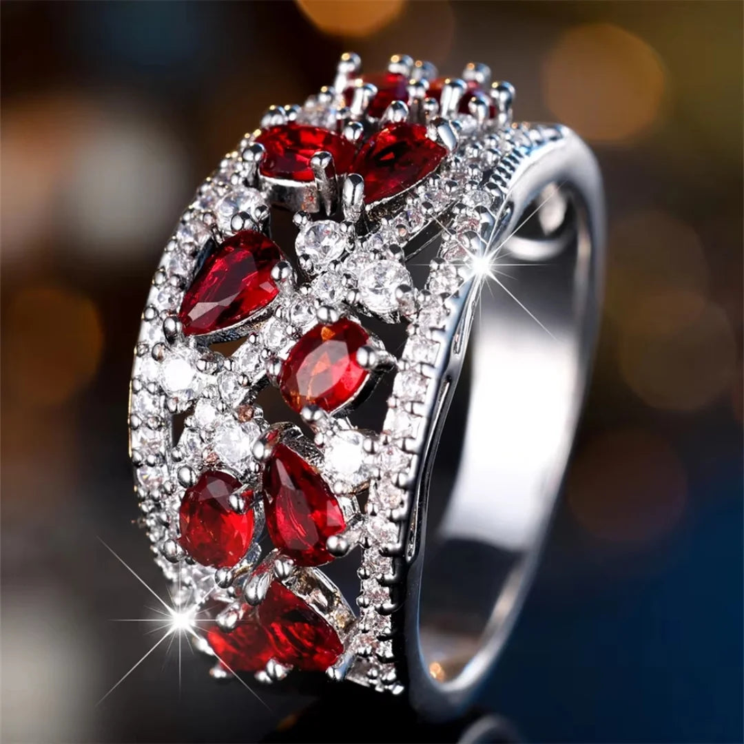 January Garnet Birthstone Ring