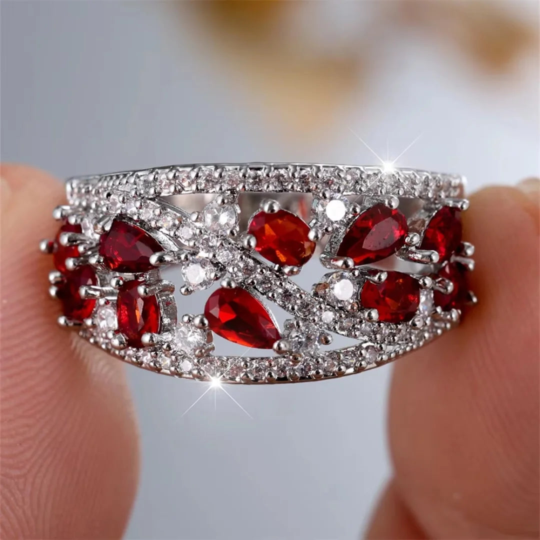 January Garnet Birthstone Ring
