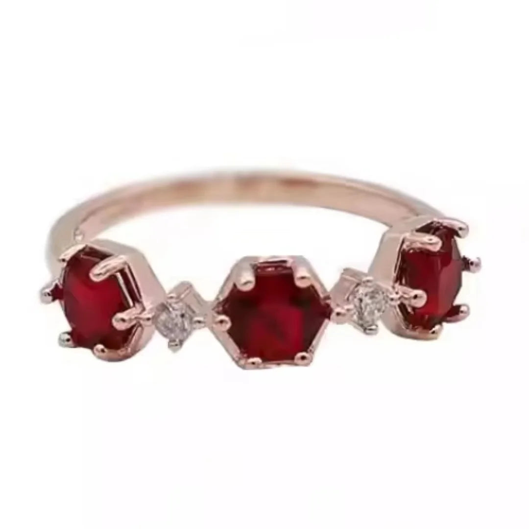 January Garnet Birthstone Ring