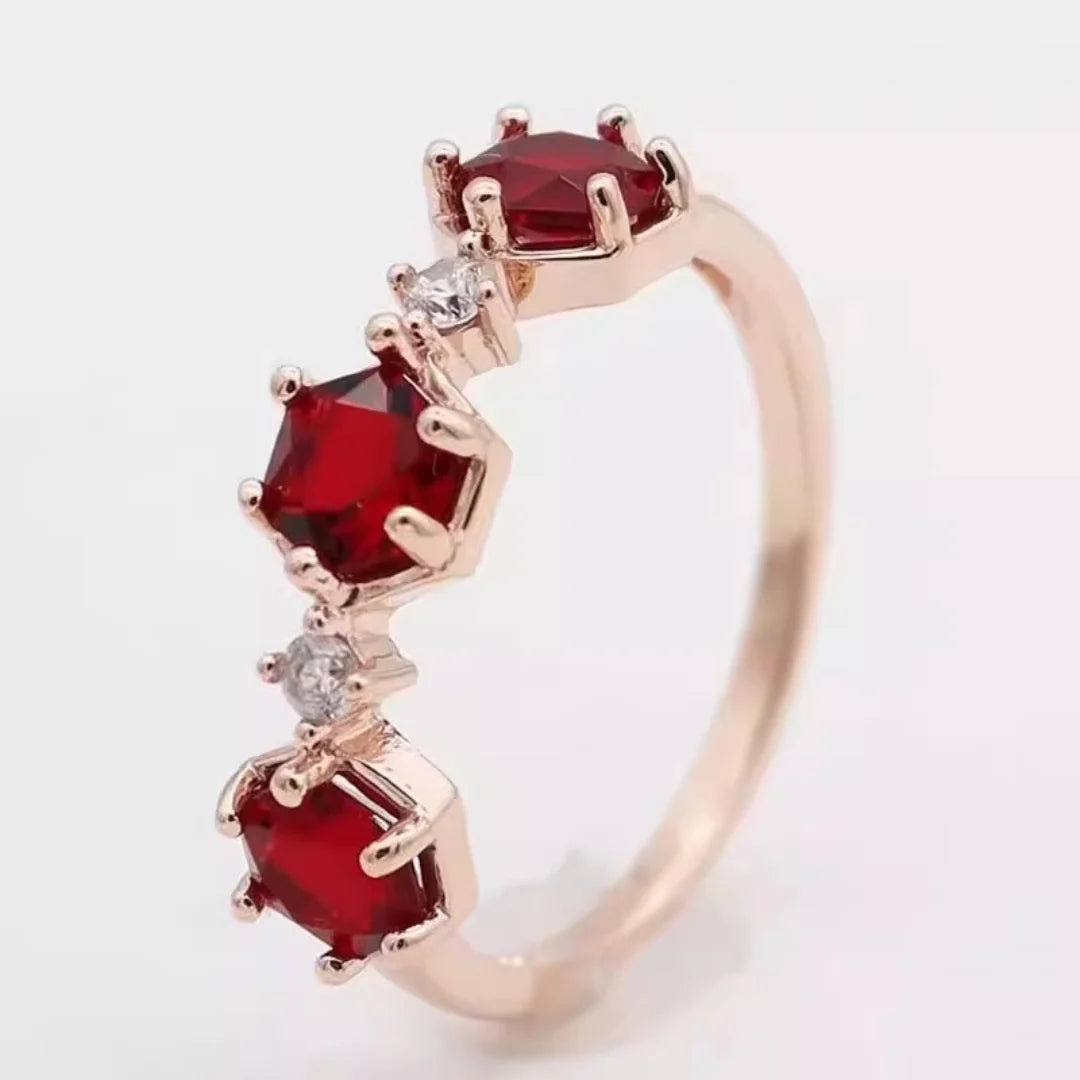 January Garnet Birthstone Ring
