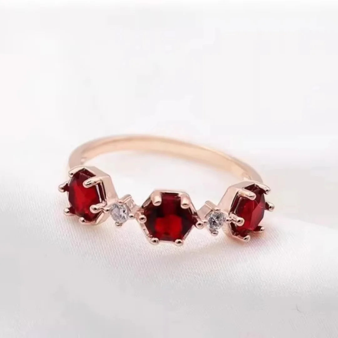January Garnet Birthstone Ring