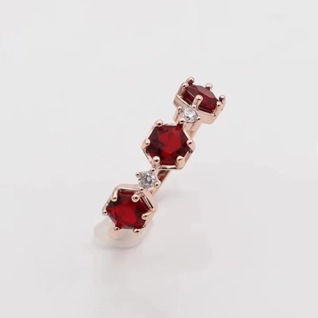 January Garnet Birthstone Ring