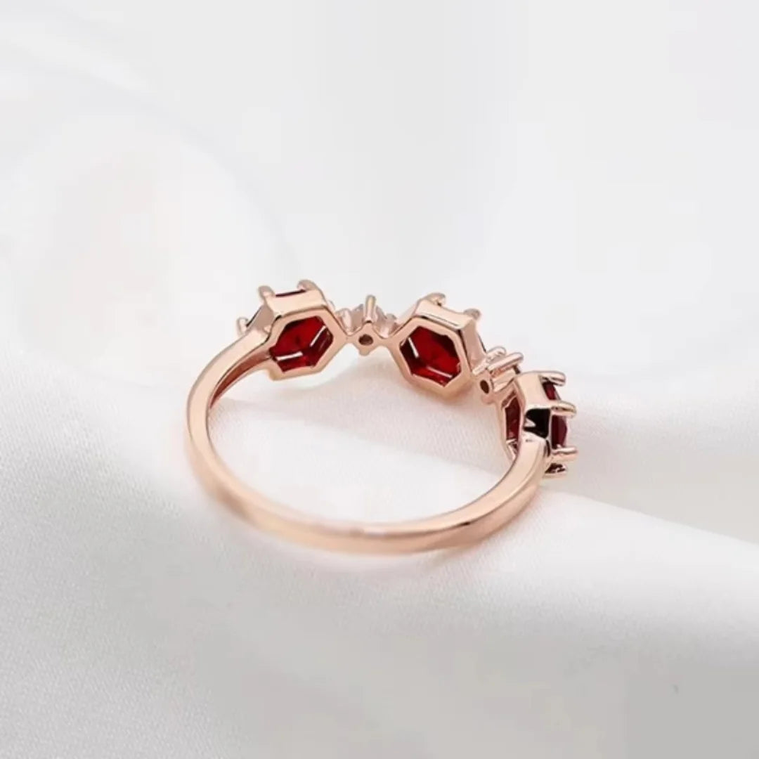 January Garnet Birthstone Ring