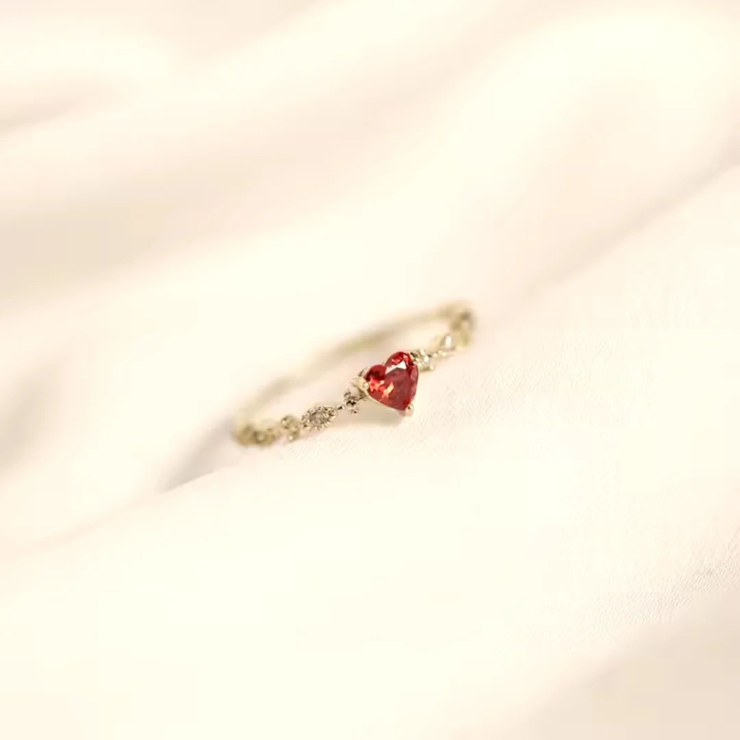 January Garnet Birthstone Ring