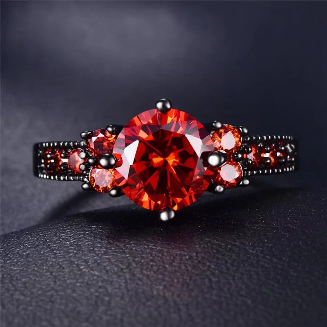 January Garnet Birthstone Ring