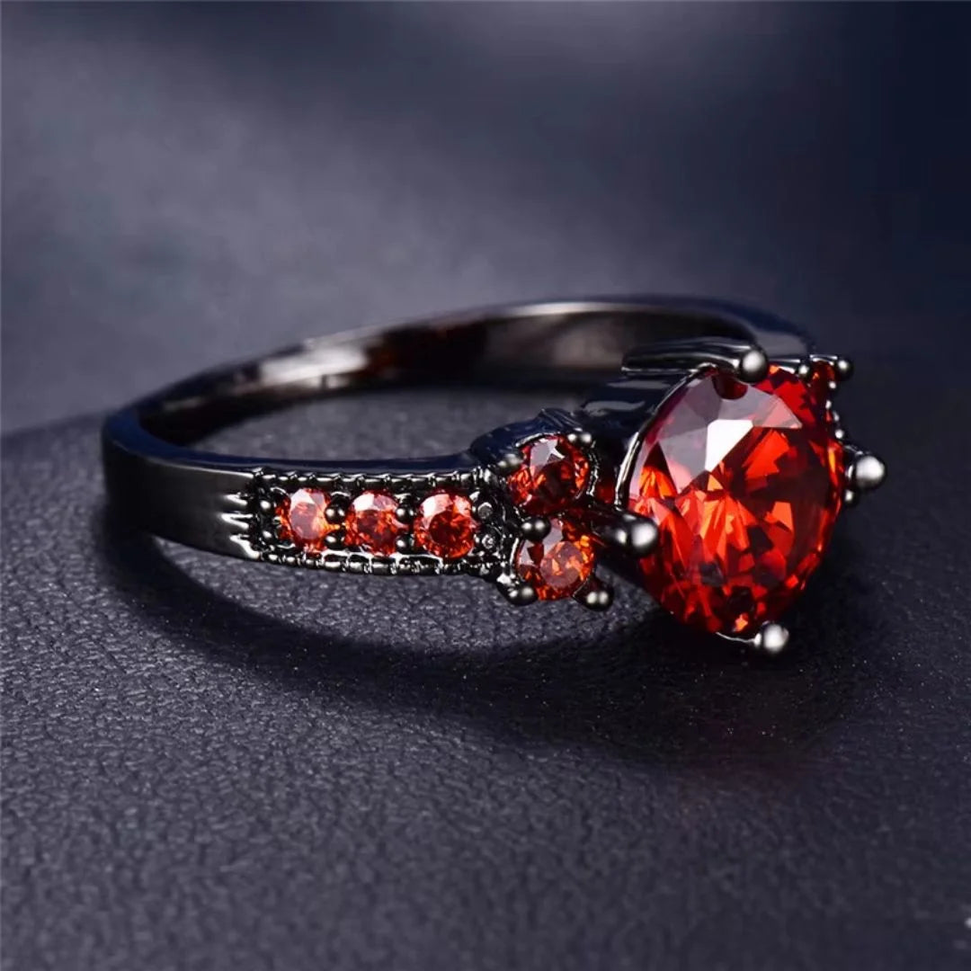 January Garnet Birthstone Ring