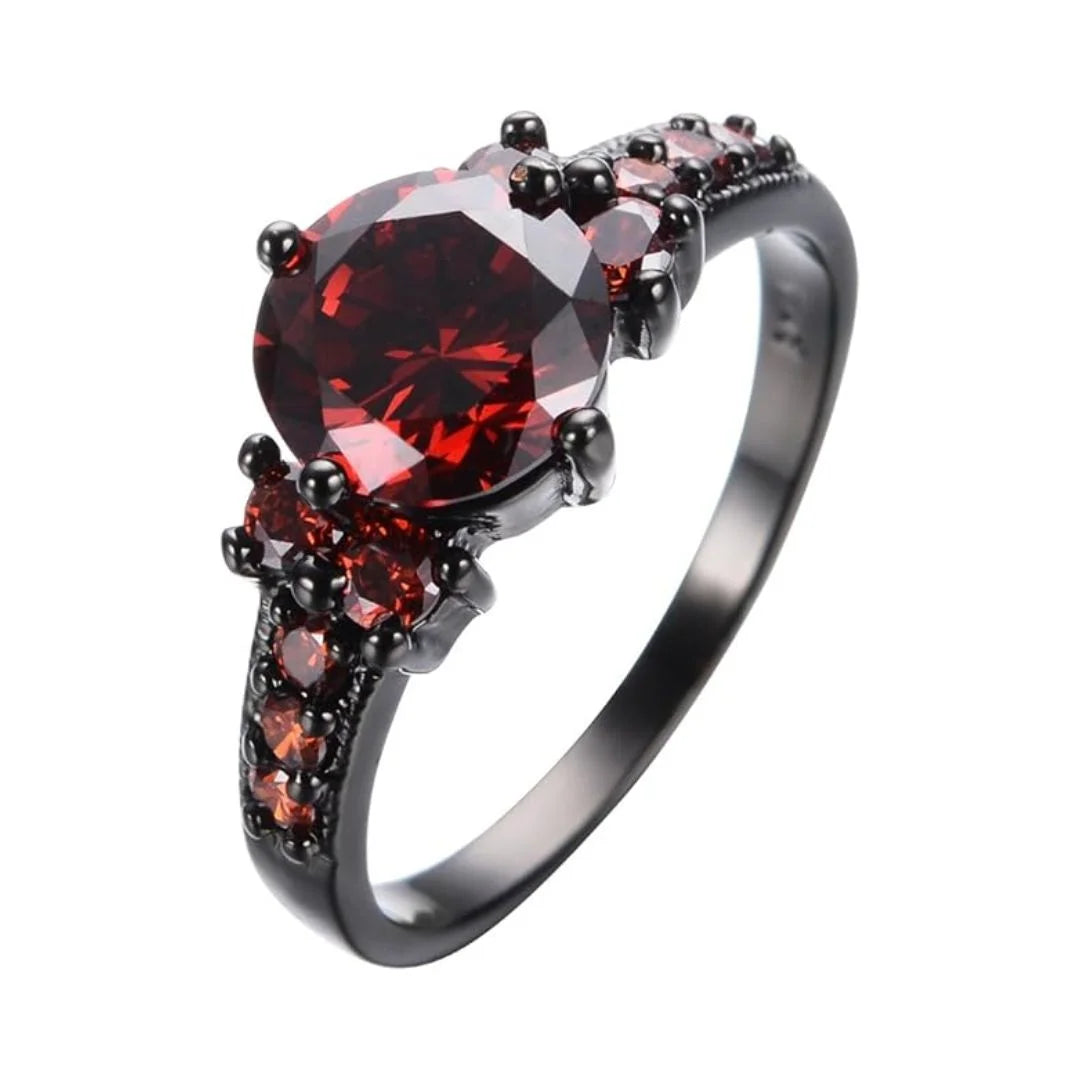 January Garnet Birthstone Ring