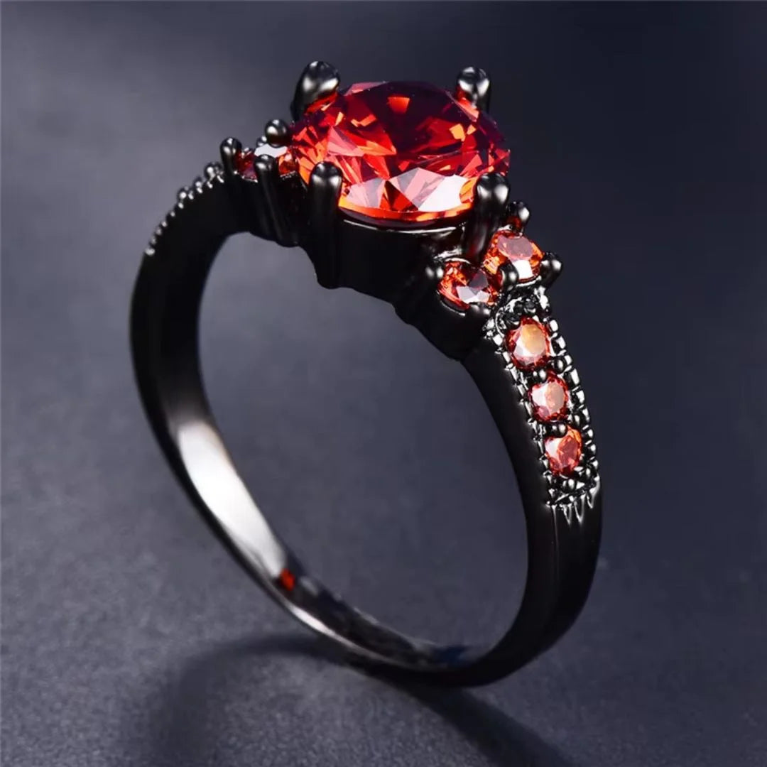 January Garnet Birthstone Ring