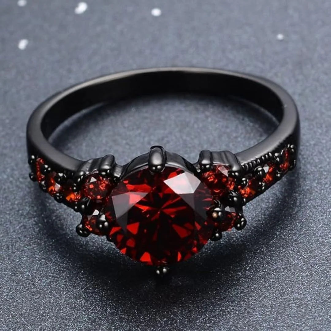 January Garnet Birthstone Ring