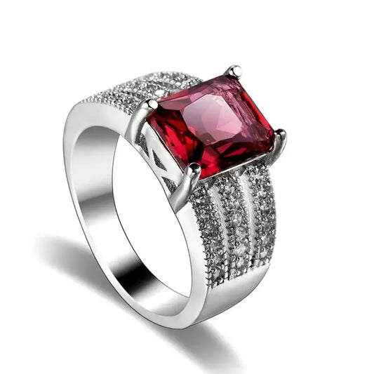 January Garnet Birthstone Ring