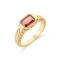 January Garnet Birthstone Ring