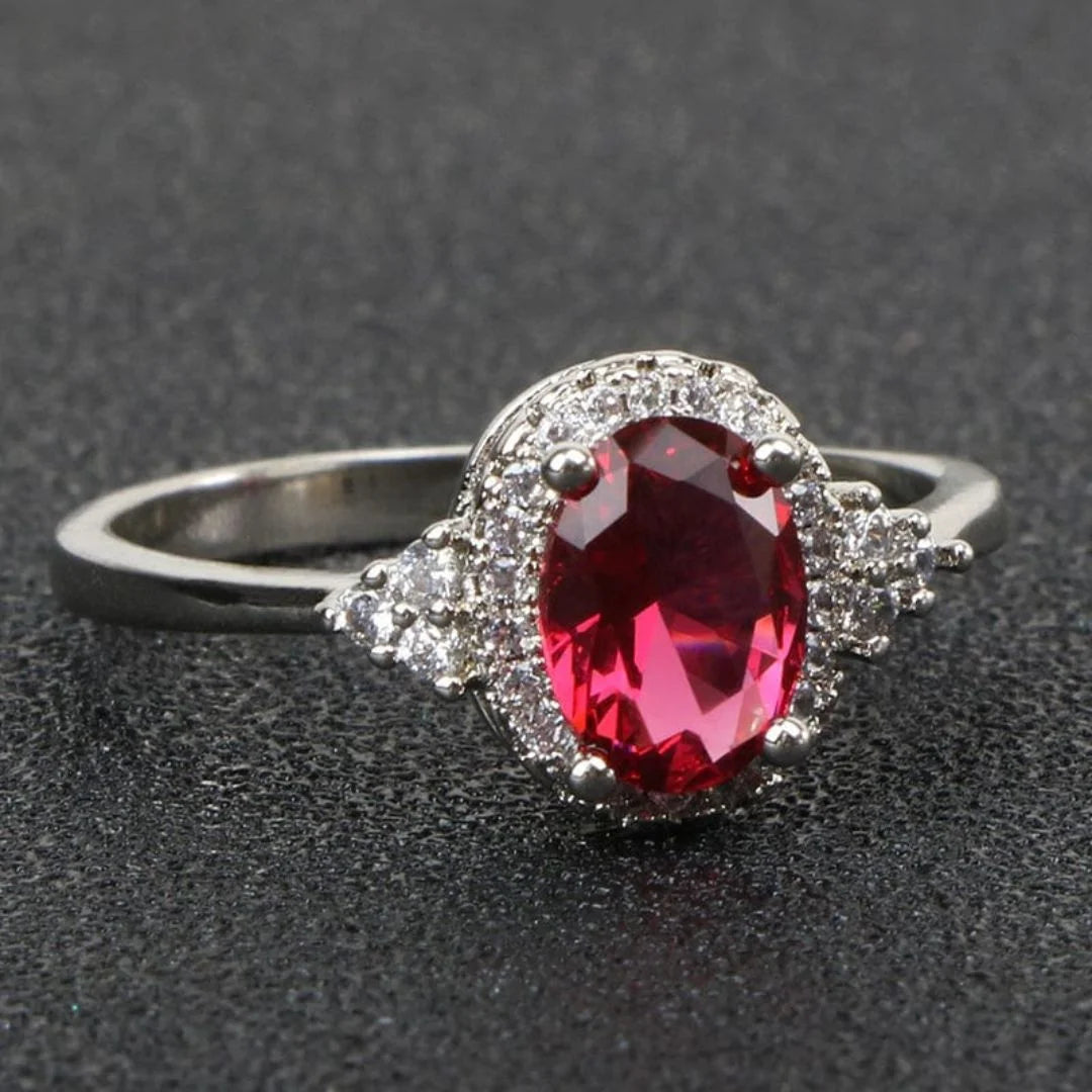 July Ruby Birthstone Ring