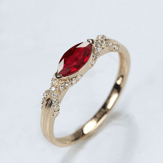 July Ruby Birthstone Ring