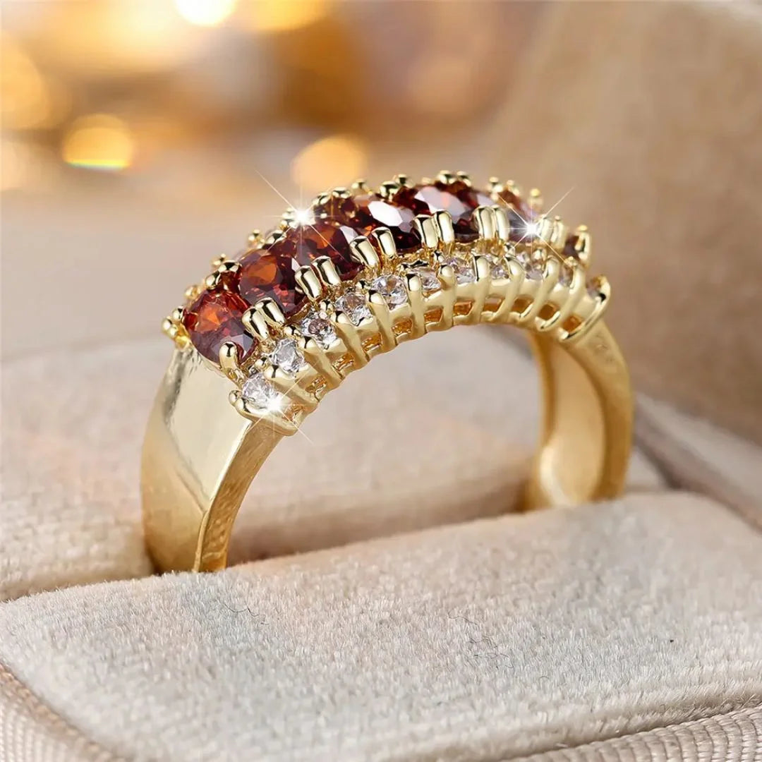 Pure Elegance July Ruby Birthstone Ring