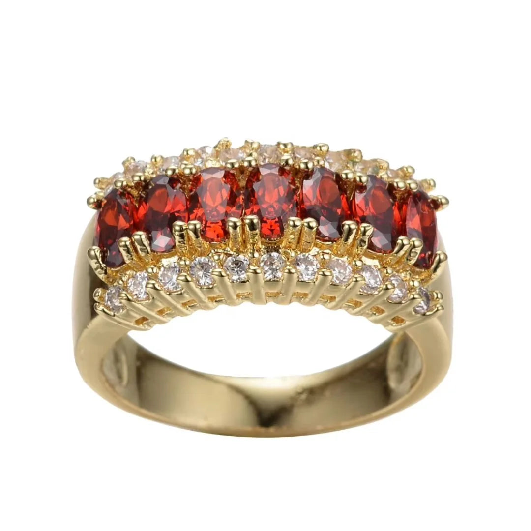 Pure Elegance July Ruby Birthstone Ring