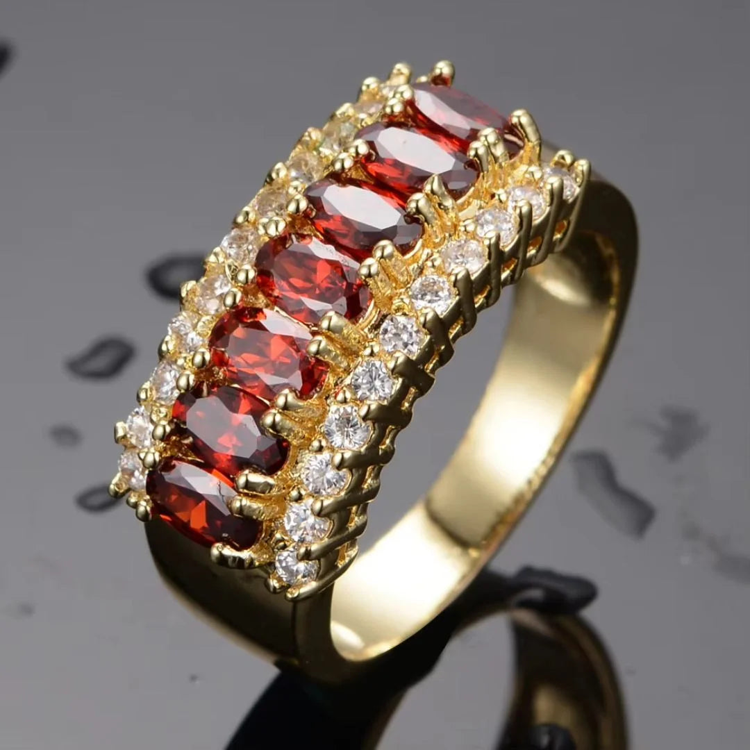 Pure Elegance July Ruby Birthstone Ring