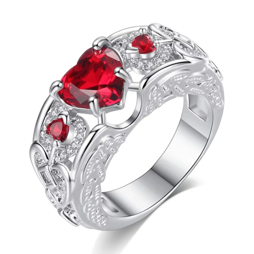 July Ruby Birthstone Ring