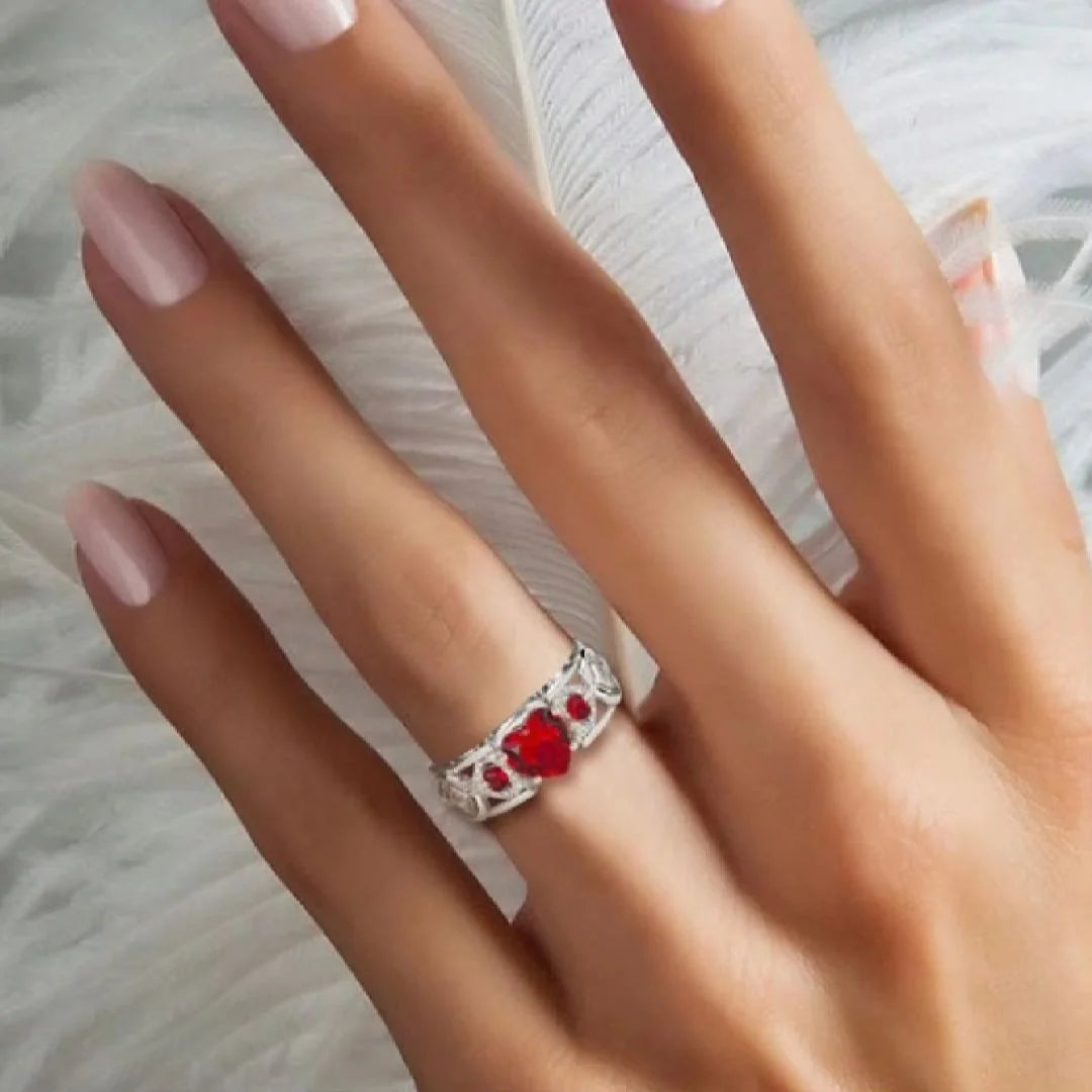 July Ruby Birthstone Ring