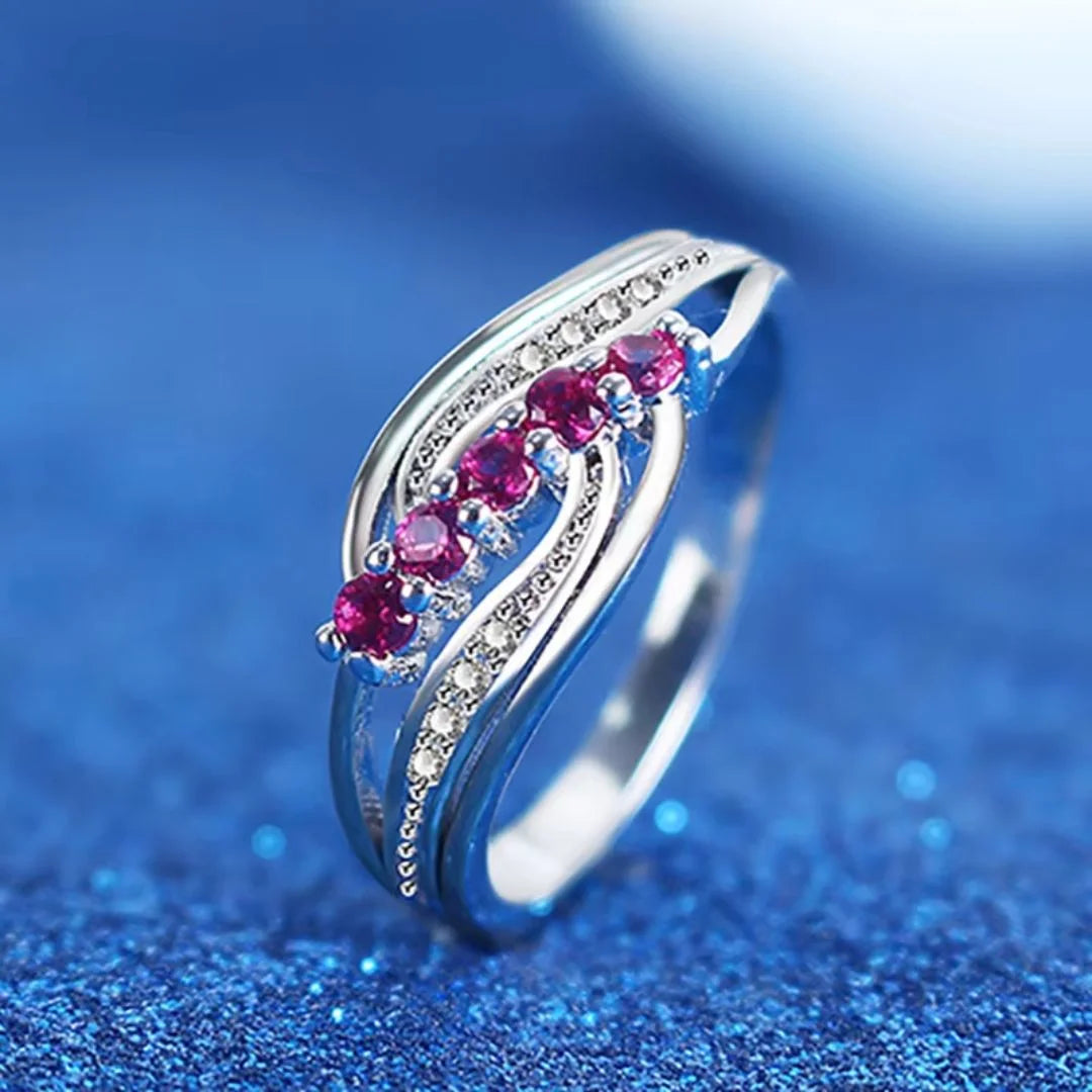 July Ruby Birthstone Ring