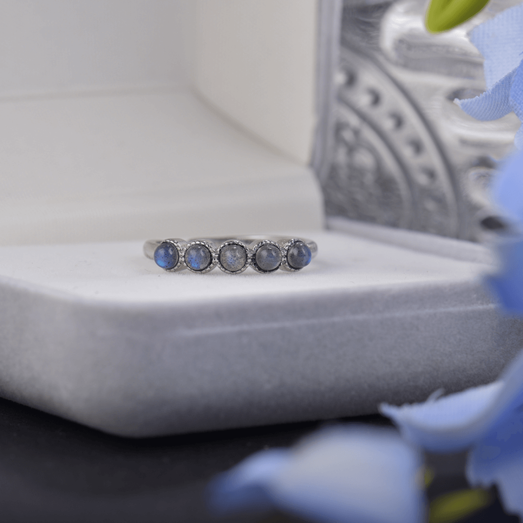 💜 Free June Moonstone Band Ring 🎁