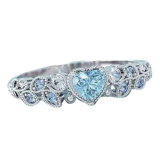 March Aquamarine Birthstone Ring