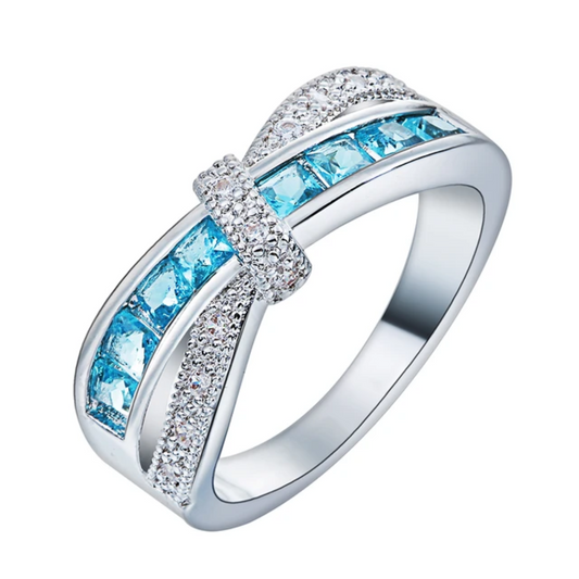 March Aquamarine Birthstone Ring