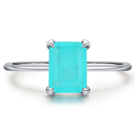 March Aquamarine Birthstone Ring