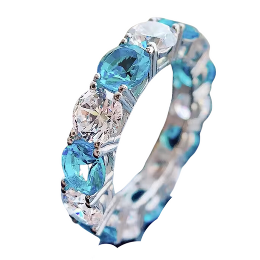 March Aquamarine Birthstone Ring