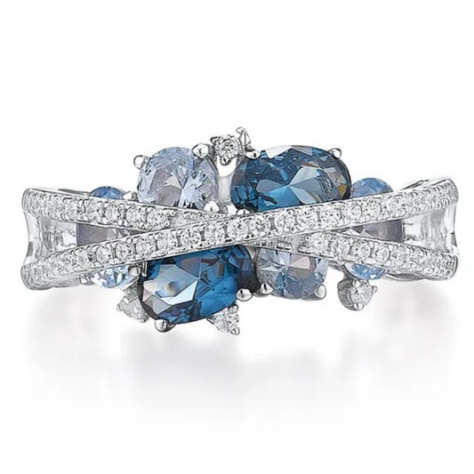 March Aquamarine Birthstone Ring