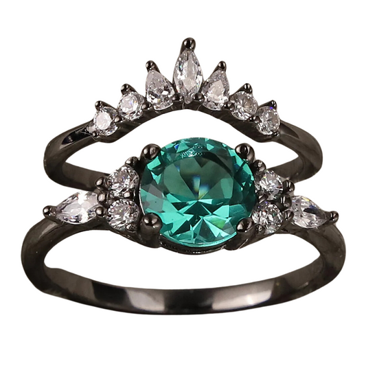 May Emerald Birthstone Stacking Ring