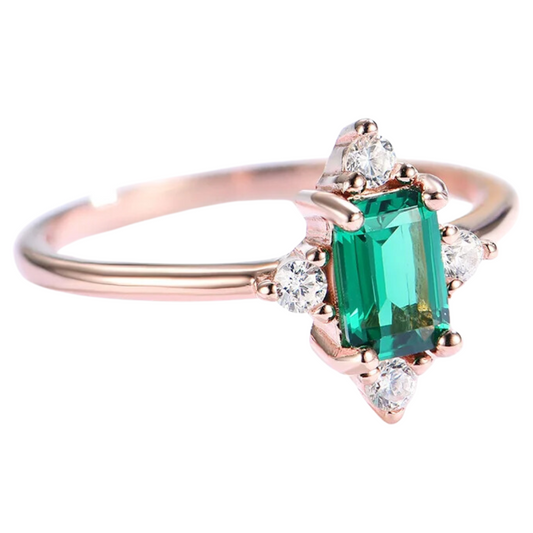 May Emerald Birthstone Ring