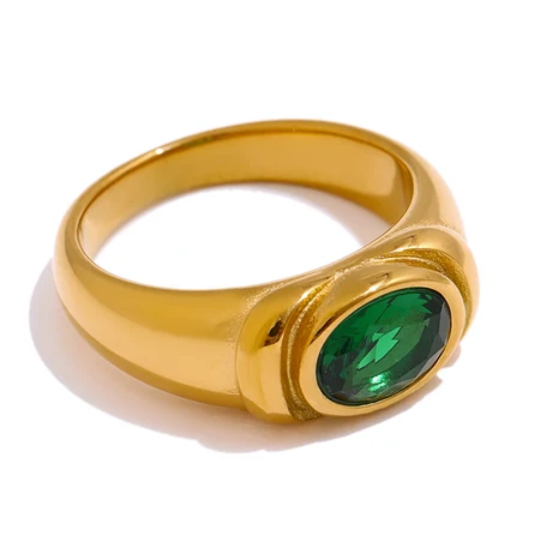 May Emerald Birthstone Ring