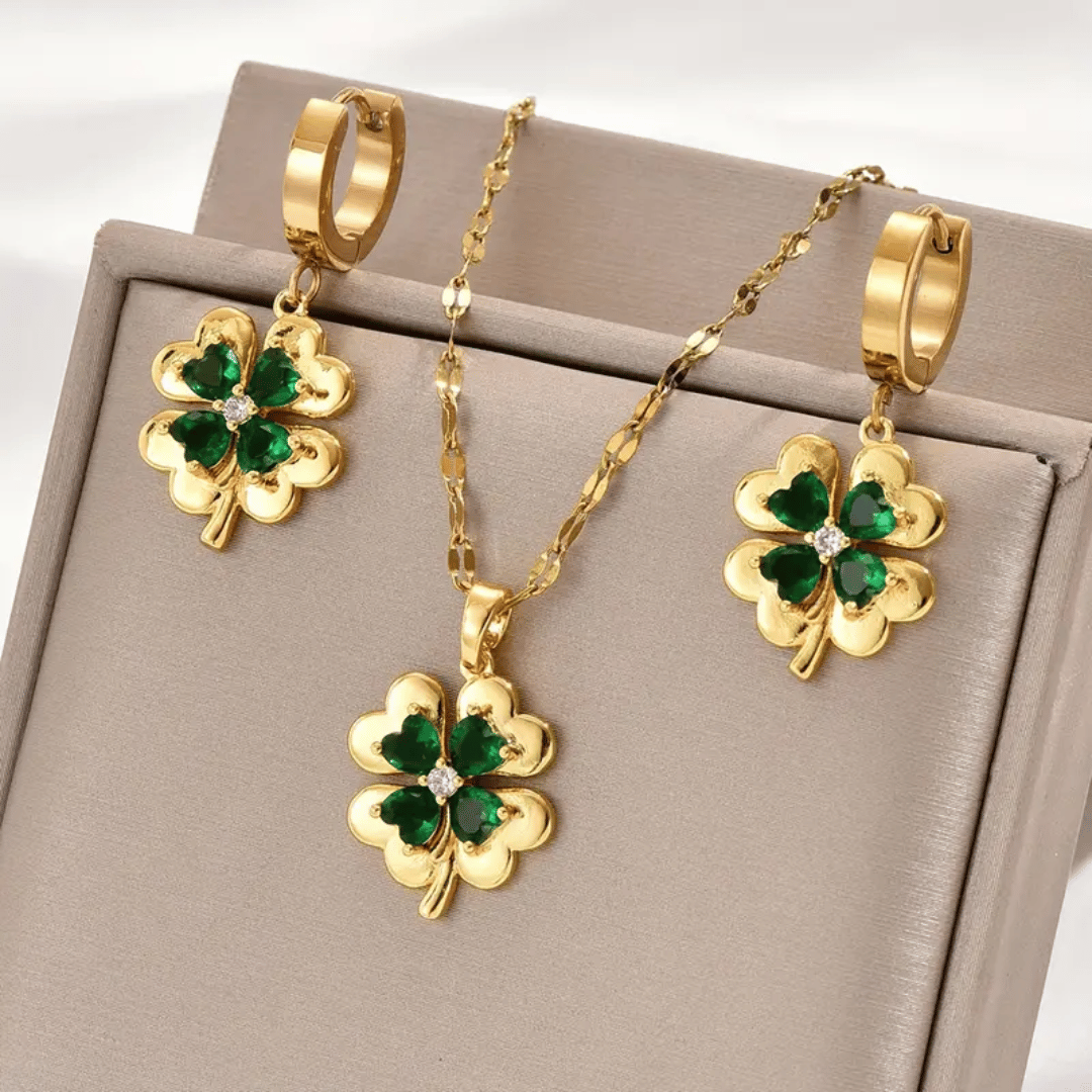 May Emerald Birthstone Jewelry Set