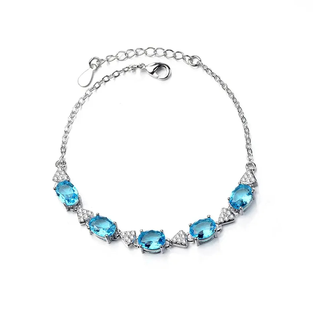 March Aquamarine Birthstone Bracelet