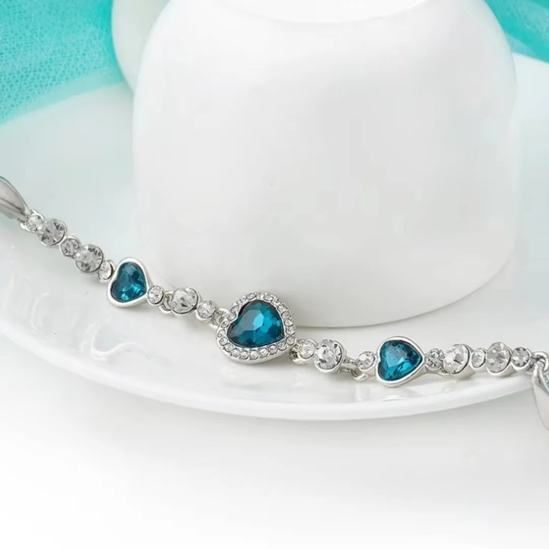 March Aquamarine Birthstone Bracelet