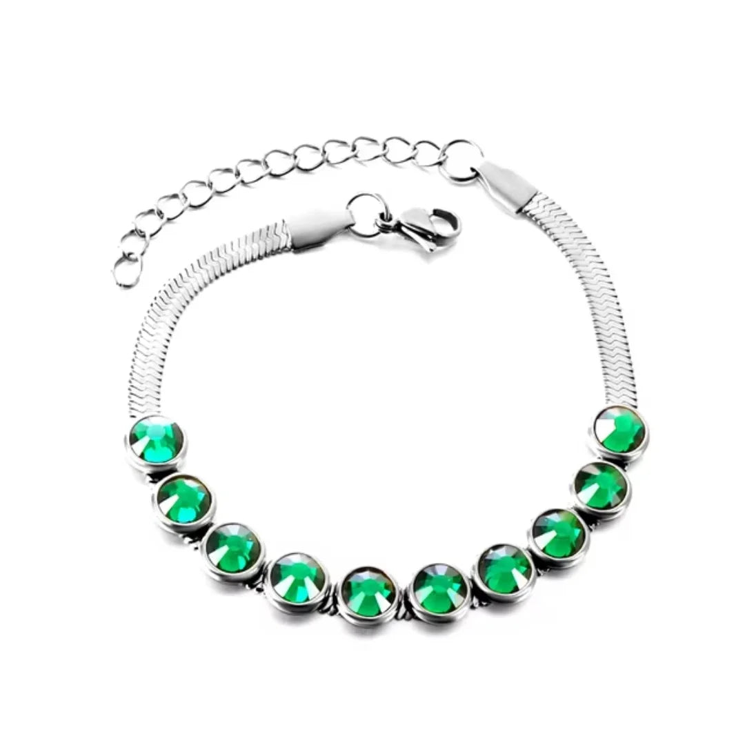 May Emerald Birthstone Bracelet