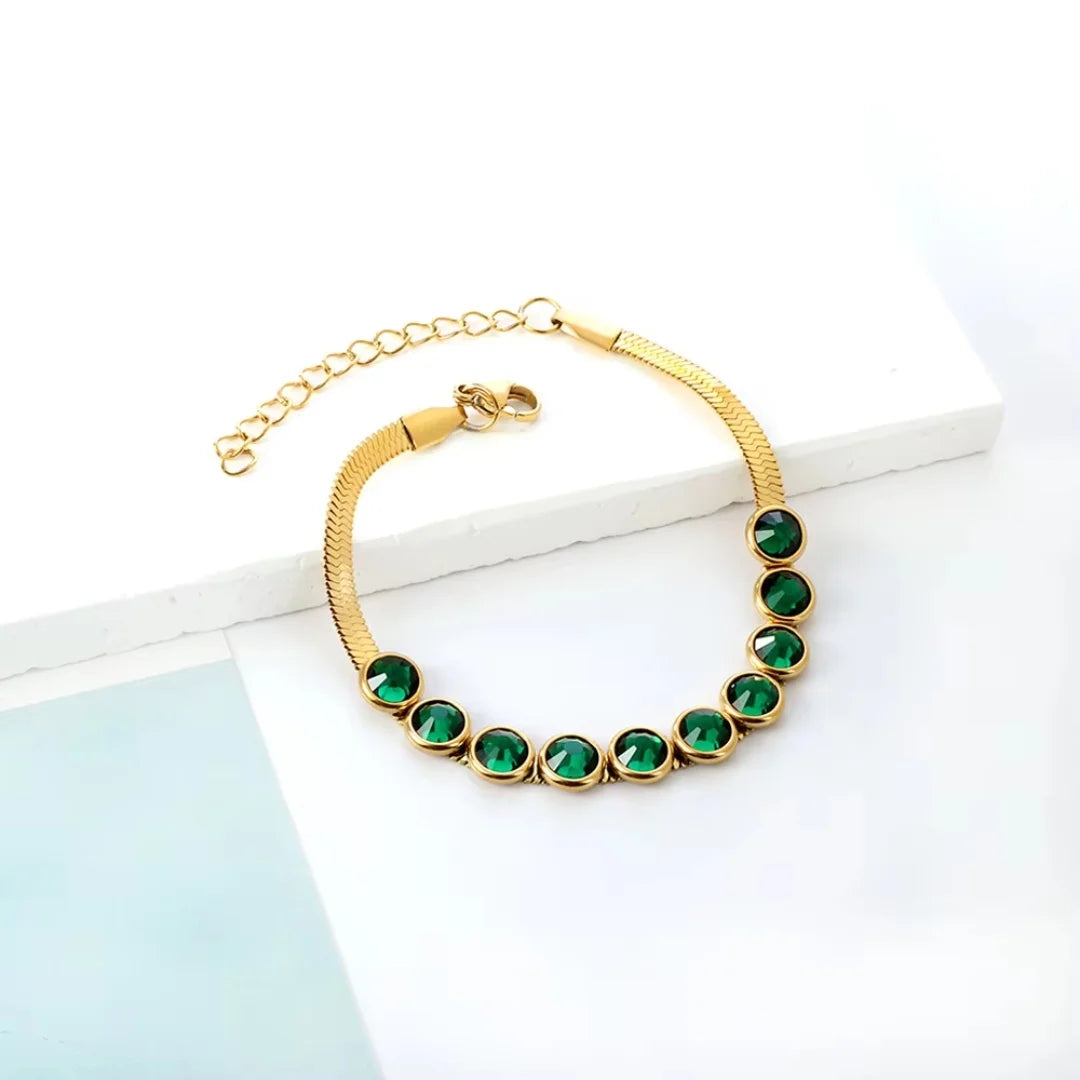 May Emerald Birthstone Bracelet