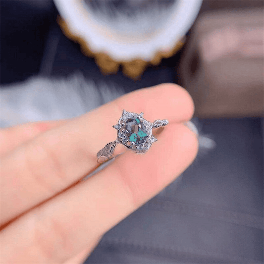 June Alexandrite Birthstone Ring