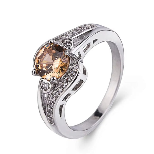 November Citrine Birthstone Ring