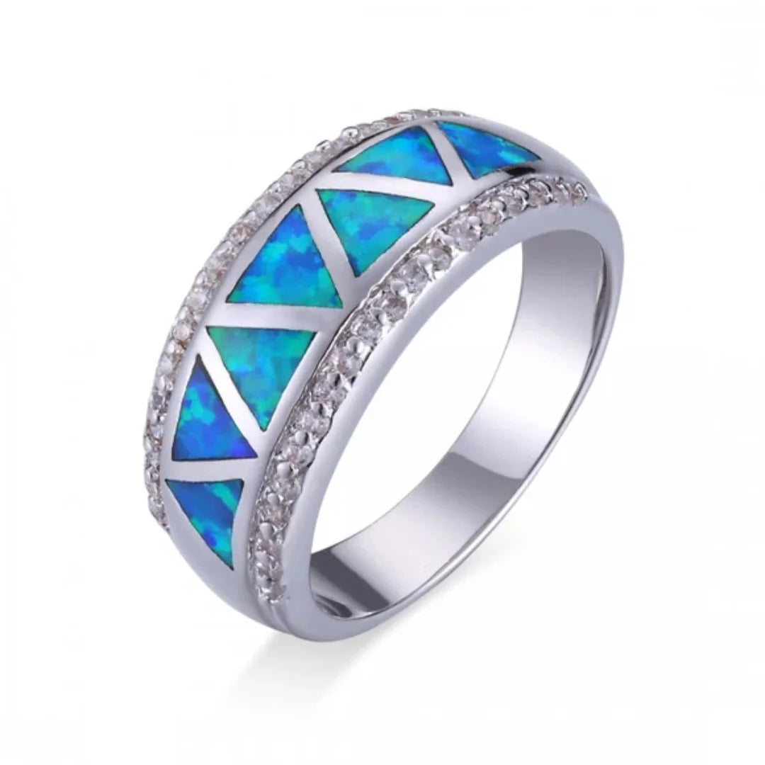 October Opal Birthstone Ring