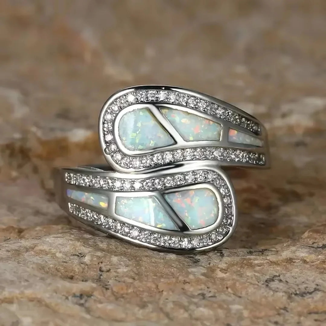 October Opal Birthstone Ring