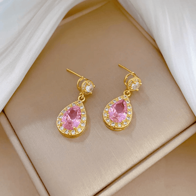 October Pink Tourmaline Birthstone Jewelry Set
