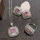 October Pink Tourmaline Birthstone Jewelry Set