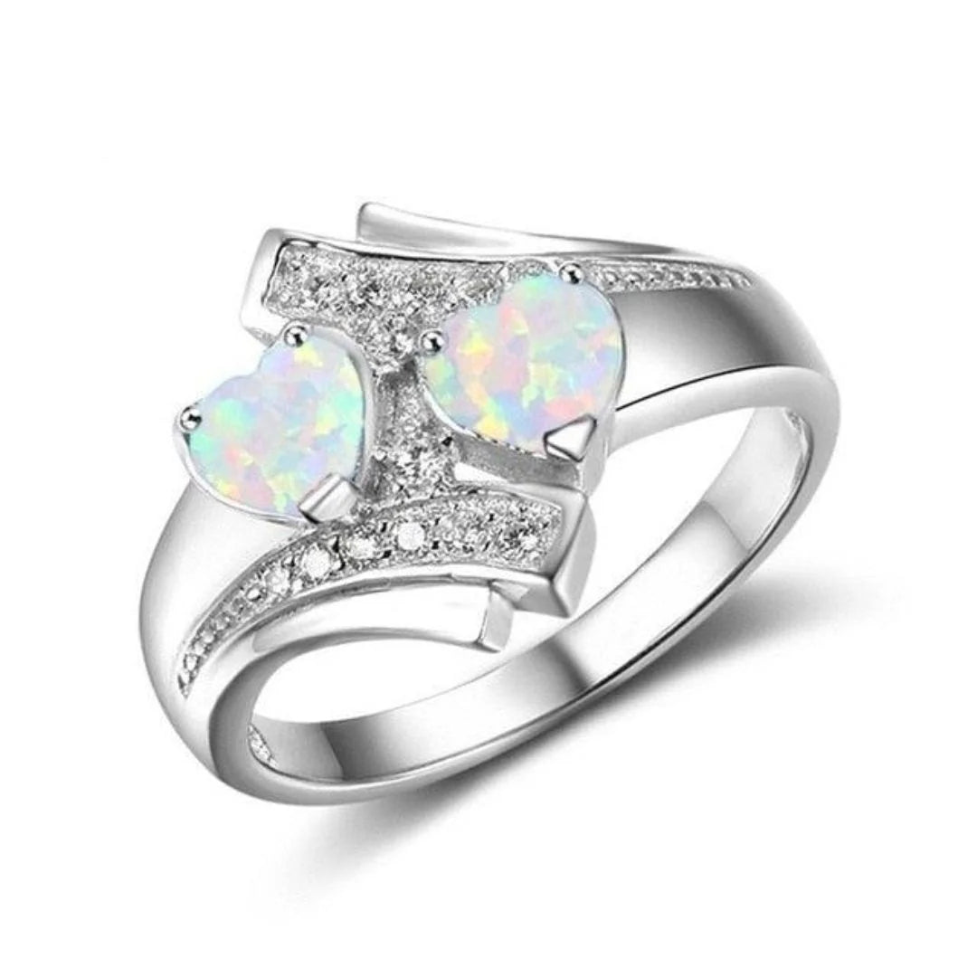 October Opal Birthstone Ring