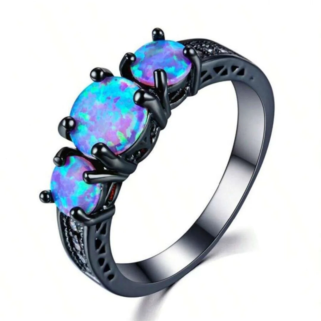 October Opal Birthstone Ring