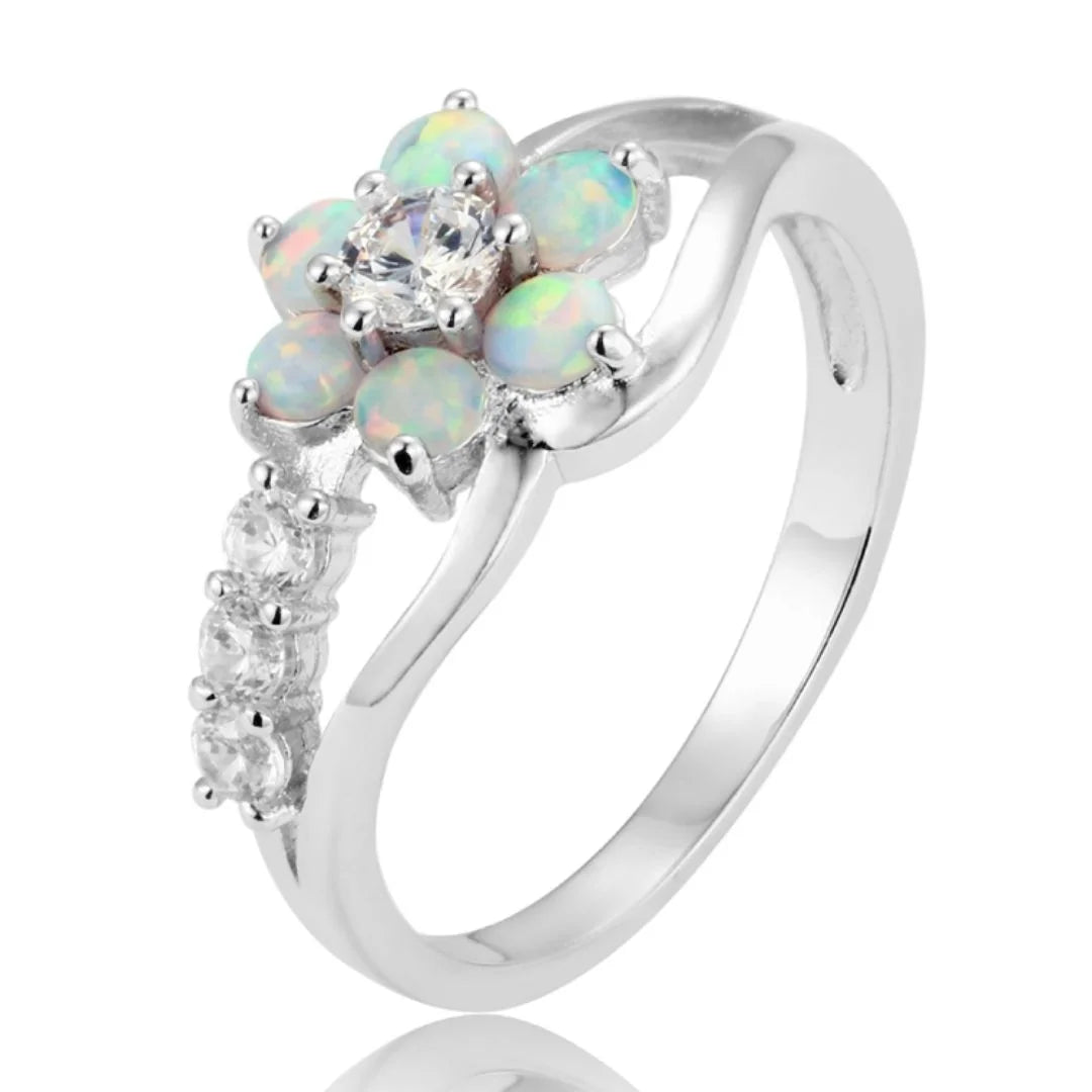 October Opal Birthstone Ring