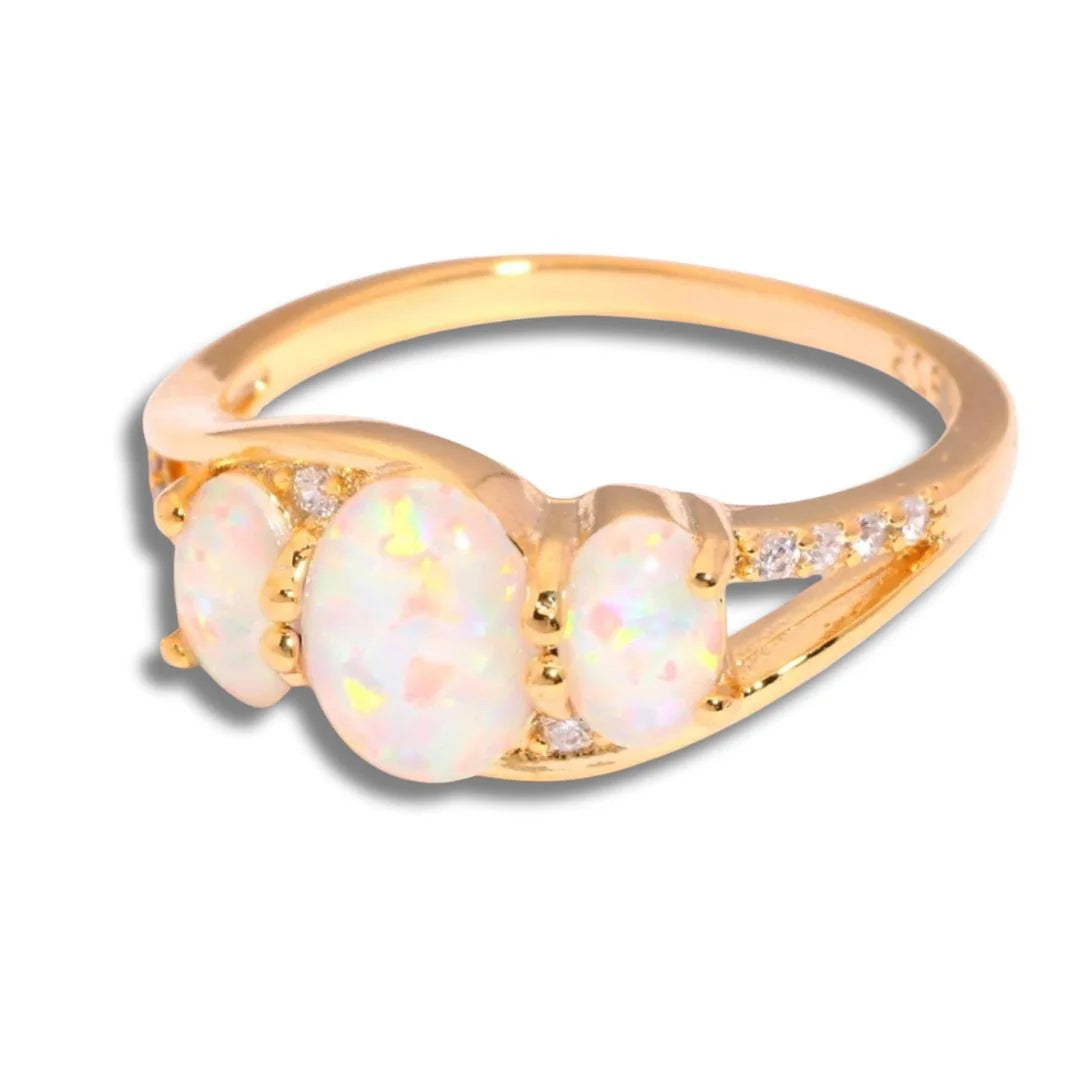 October Opal Birthstone Ring