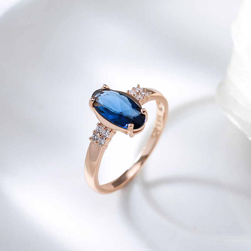 Oval September Sapphire Birthstone Ring